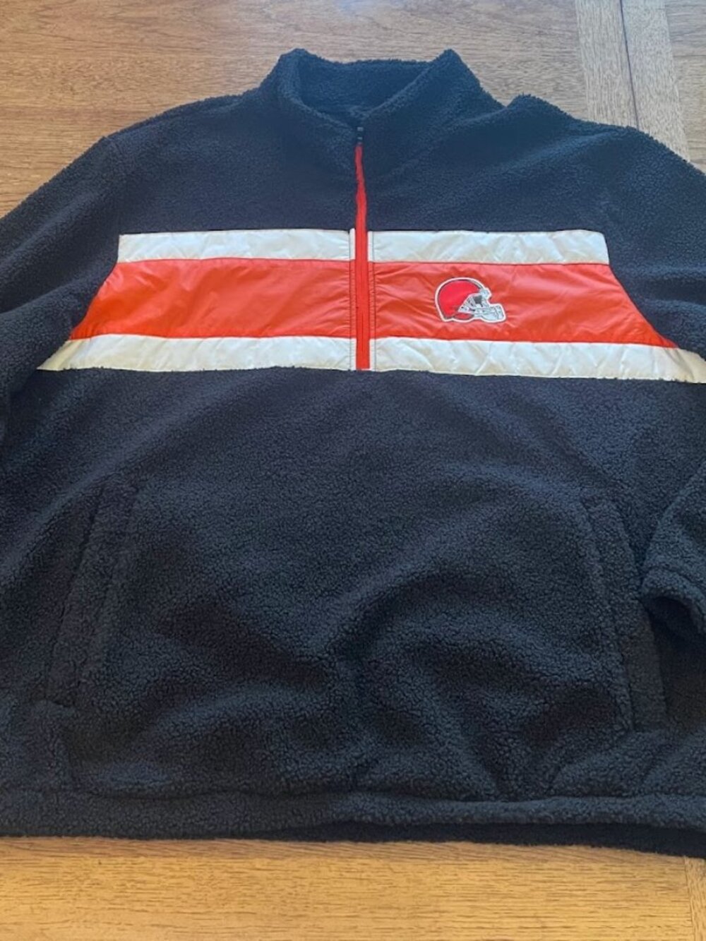 G-III Sports Black XX-LARGE Cleveland Browns Pinch Runner Half Zip Pullover